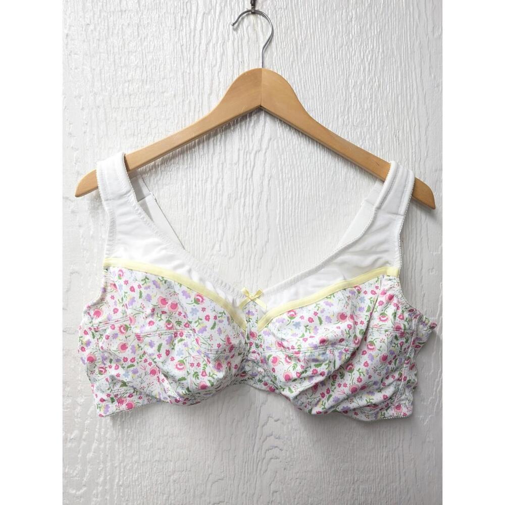 Ulla Popken Bra Wireless Floral Romantic Cottagecore Plus US Size 50C